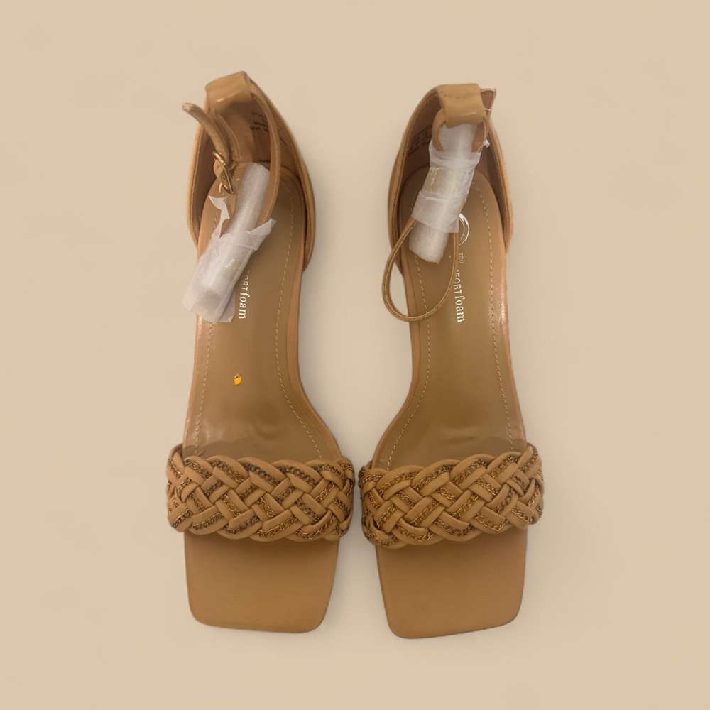 Journee Collection Braided Tan Sandals